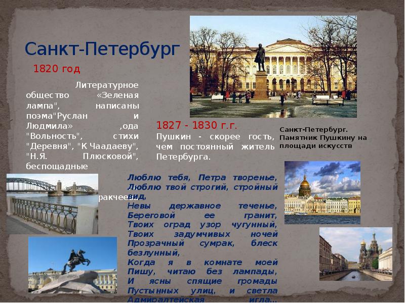 Проект петербург в русской литературе