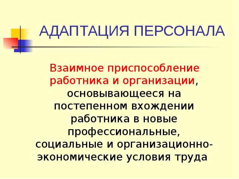 Профессиональная адаптация презентация