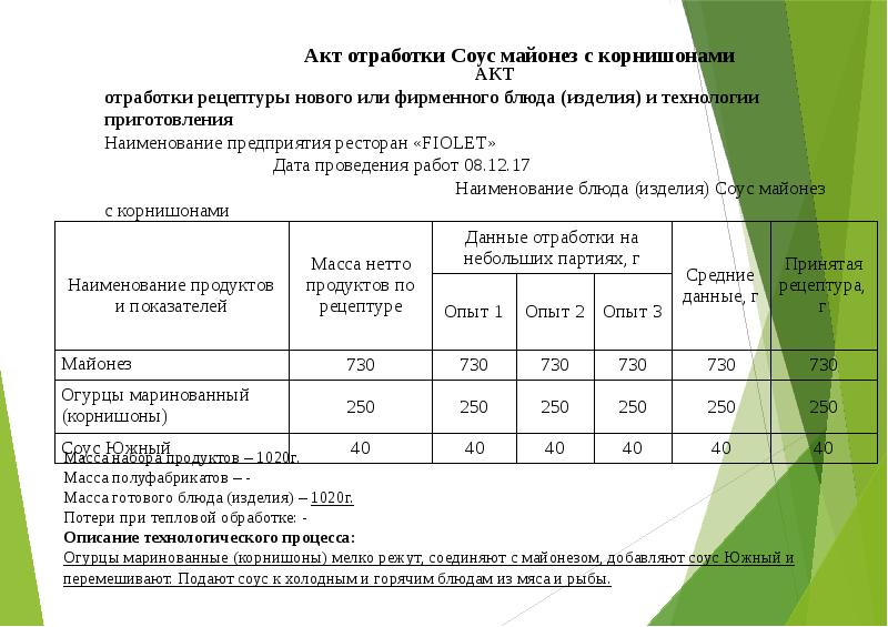 Протокол контрольных работ образец