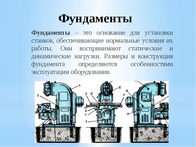 Работу станка обеспечивает