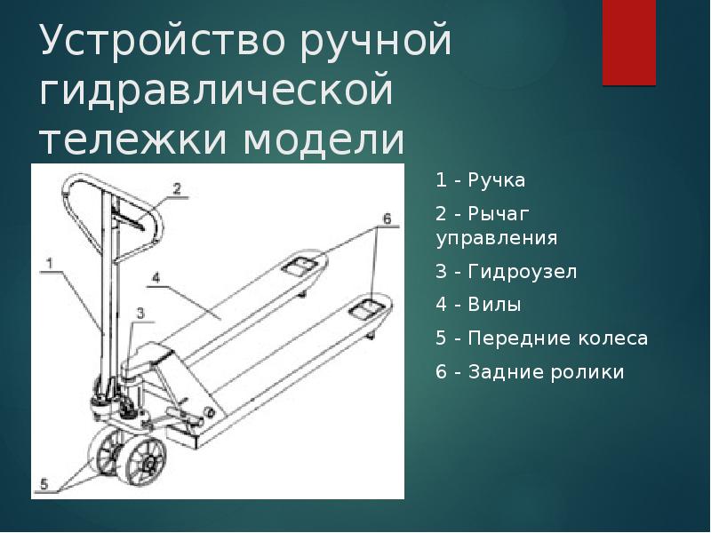 Тележка гидравлическая схема