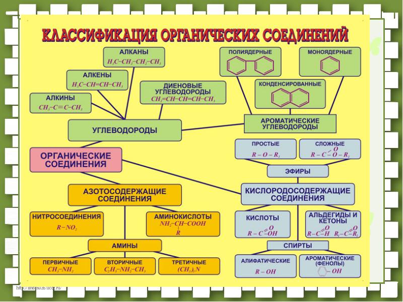 План изучения органической химии