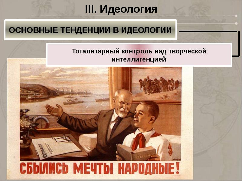 Послевоенный ссср тест. Идеология это в истории. Основные советские идеологии. Основные идеологические тенденции. Главная идеология СССР.