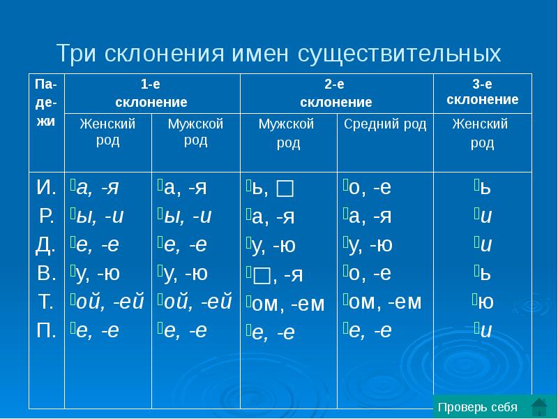 Склонение названий. Три склонния имен сущест.. Три склонения имён существительных. 3 Склонения имен существительных. Третье склонение имен существительных.