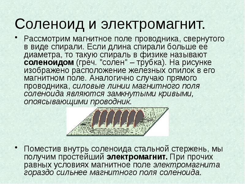 Магнитное поле катушки с током презентация