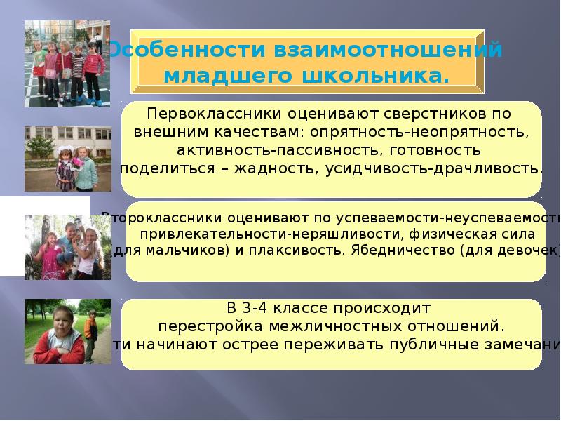 Социальное взаимодействие младших школьников. Социальное взаимодействие младших школьников. Отношения со сверстниками. Взаимоотношения с учителями и со сверстниками. Общение со взрослыми и сверстниками в младшем школьном возрасте.