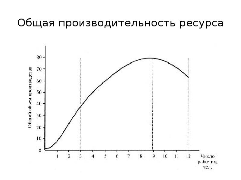 Производительность ресурсов в экономике. Производительность ресурсов. Предельная производительность ресурса. Общая производительность. Суммарная продуктивность.