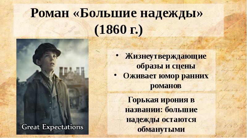Роман «Большие надежды» (1860 г.) Роман «Большие надежды» (1860 г.)