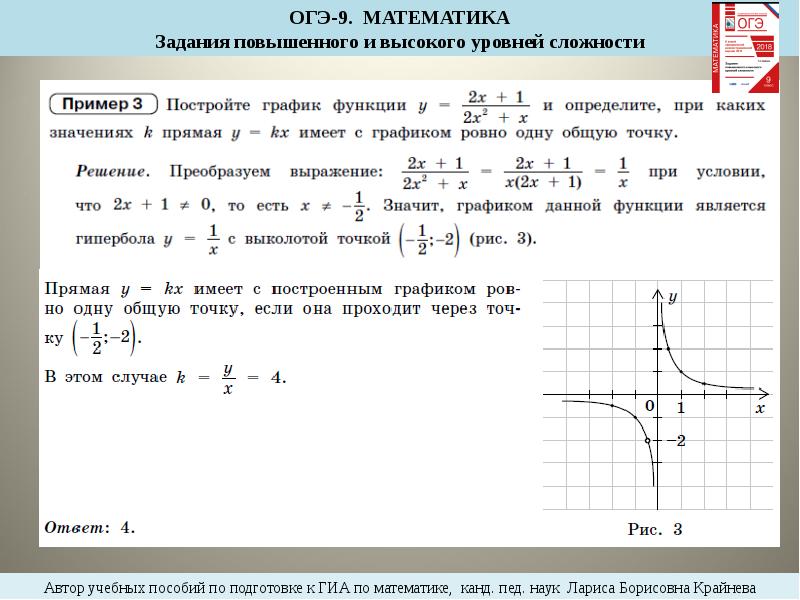 Огэ математика образец