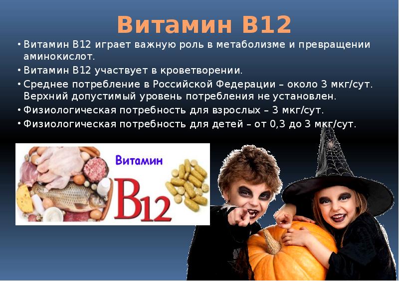 Витамин в 12 презентация