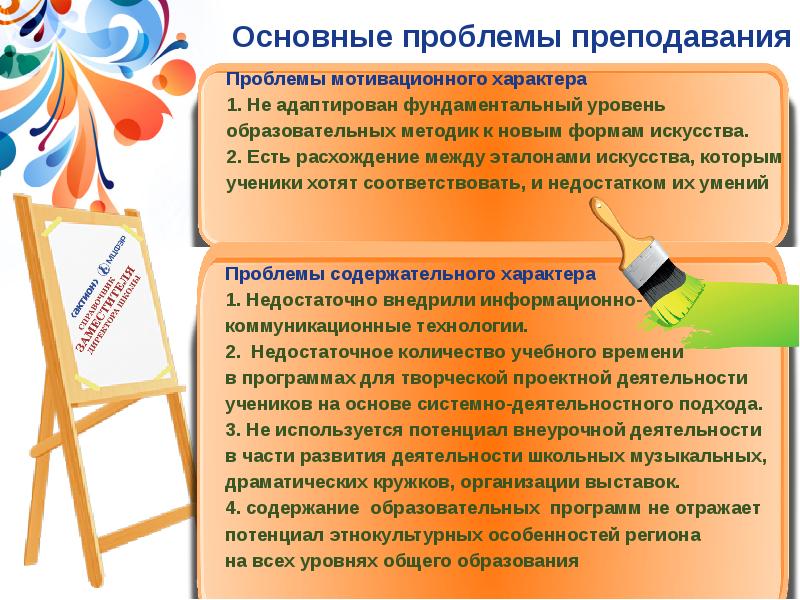 Основные проблемы преподавания. Концепция преподавания предметной области искусство. Предметная область искусство.