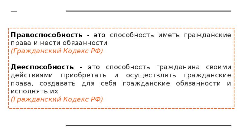 Гражданин как субъект гражданского права презентация