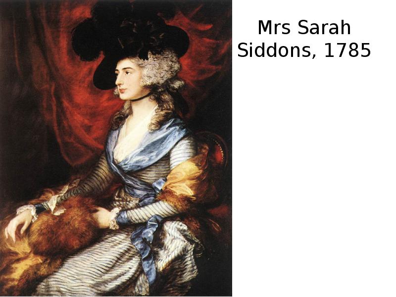 Mrs sarah siddons описание картины