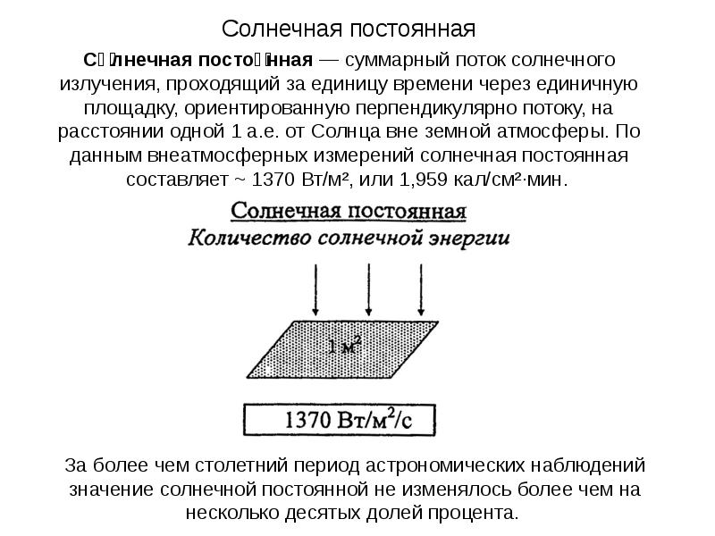 Определение температуры солнца на основе измерения солнечной постоянной проект