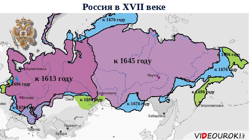 Россия 1613 год карта