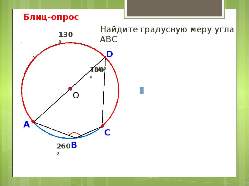 Теорема о вписанном угле презентация