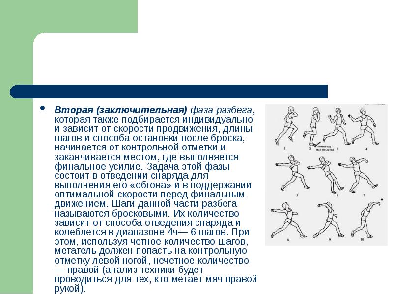 Метание мяча на дальность техника выполнения презентация