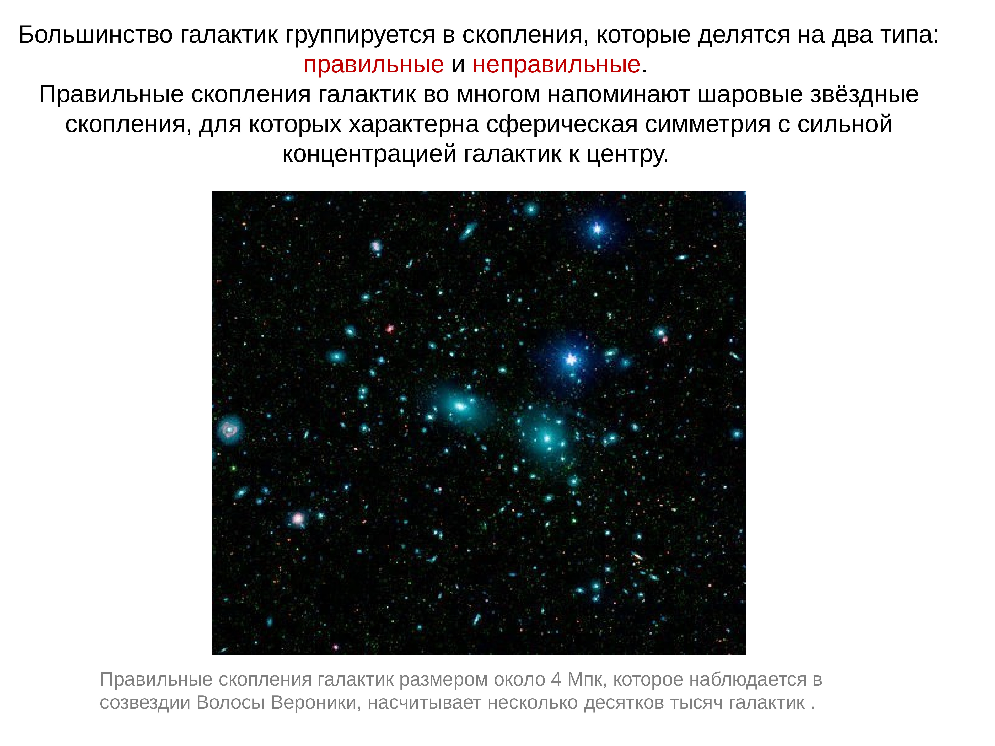 Скопление галактик презентация 11 класс