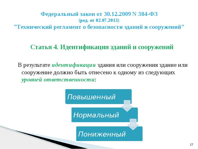 Закон n 1. Идентификация зданий и сооружений. Идентификация здания или сооружения по признакам. Идентификация зданий и сооружений 384-ФЗ. Идентификация зданий и сооружений по 384-ФЗ Назначение.