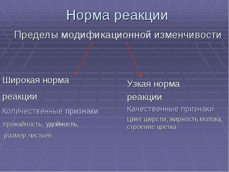 Какой признак свойствен. Узкая норма реакции и широкая норма реакции. Узкая норма реакции 2) широкая норма реакции. Диапазон нормы реакции узкая и широкая. Узкая норма реакции примеры.