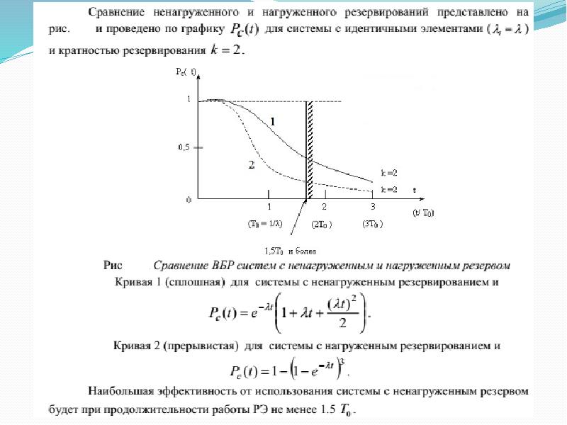 Кратность резервирования. При нагруженном резервировании…….. Надежность систем с нагруженным резервированием. Надёжность систем с нагруженным резервом ио.