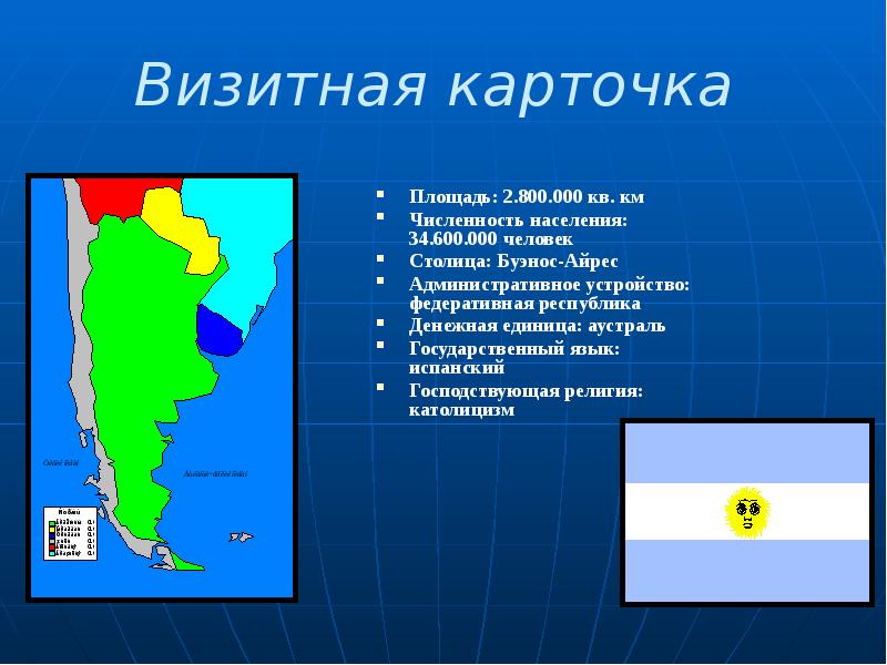 План страны описания аргентина