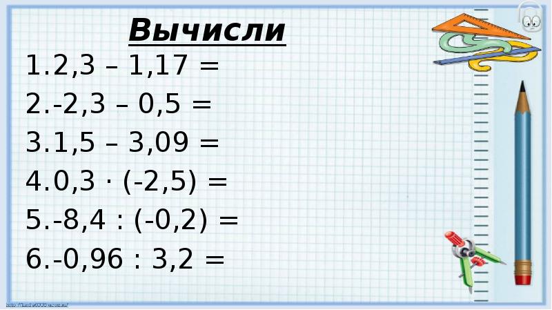 Десятичные дроби произвольного знака 6 класс никольский презентация