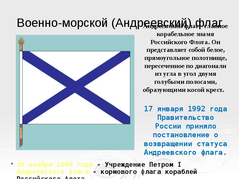 Рождение военно морского флота презентация