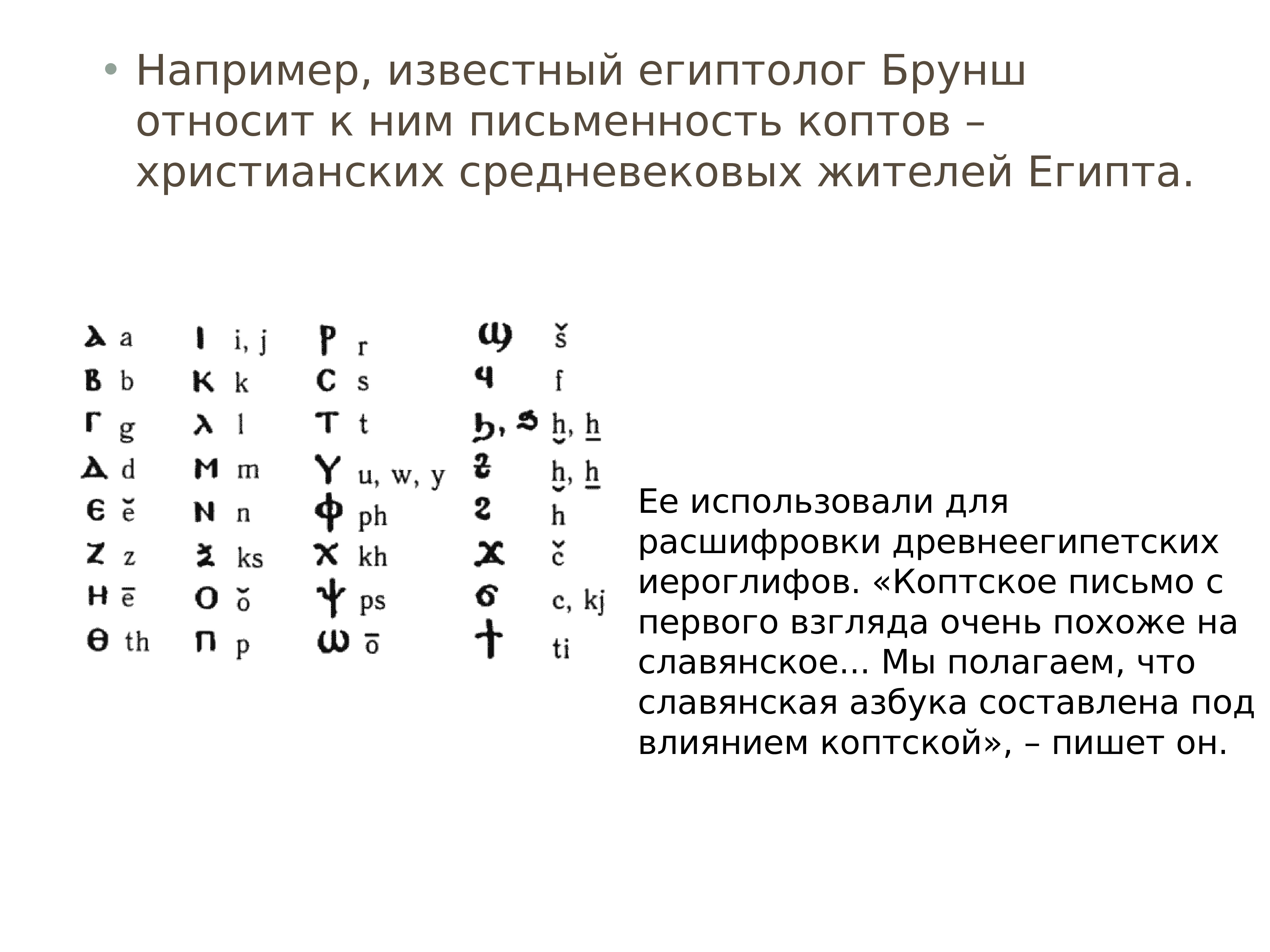 Коптский алфавит скопировать