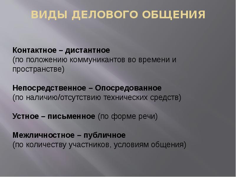 Конспект общение. Основная отличительная черта делового общения. Признаки деловой коммуникации. Отличительные признаки делового и бытового общения.