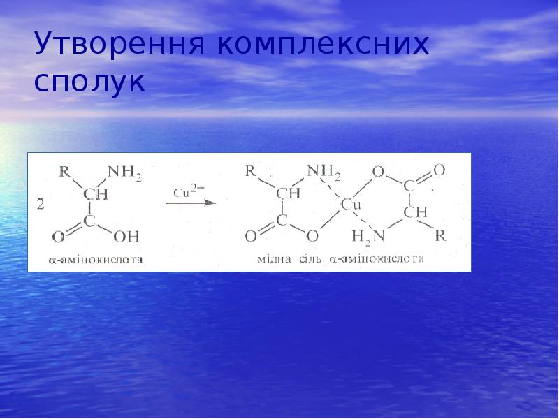 Утворення комплексних сполук Утворення комплексних сполук