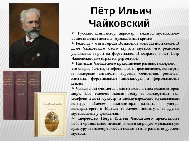 Петр Чайковский доклад