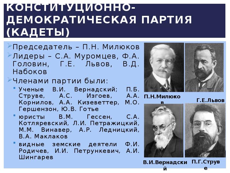 Конституционно демократическая партия кадеты лидер. Конституционно-Демократическая партия. Милюков партия кадетов. Конституционные демократы. Кадеты партия.