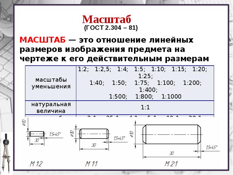 Чертеж на мм. Масштабы уменьшения чертежей ГОСТ. Обозначение масштаба на чертеже. Стандартный масштаб уменьшения чертежа. Масштаб 1 100 на чертеже.