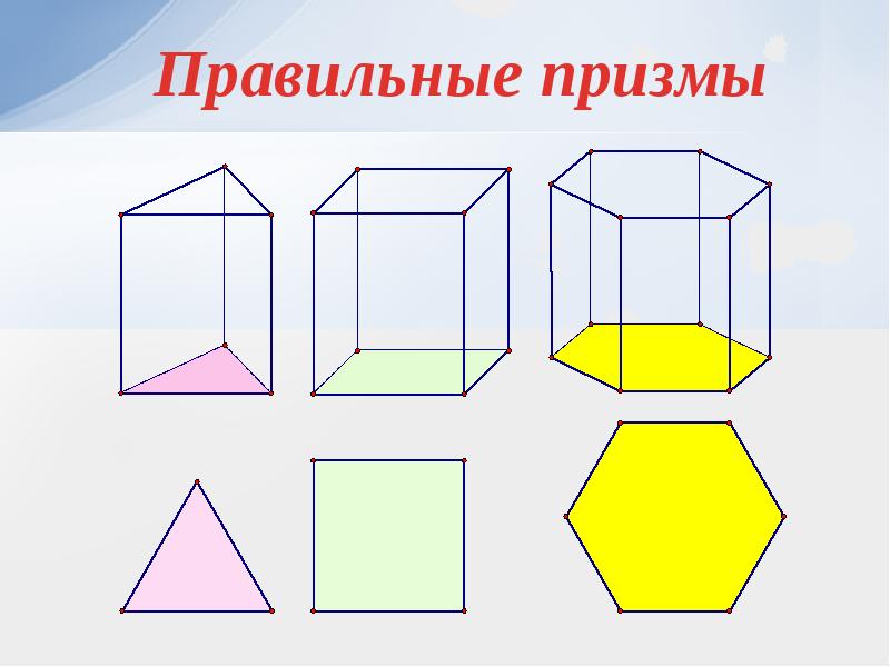 Изображение призмы на плоскости