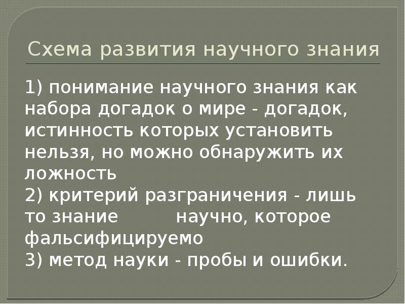 Бессубъектная эпистемология к поппера презентация