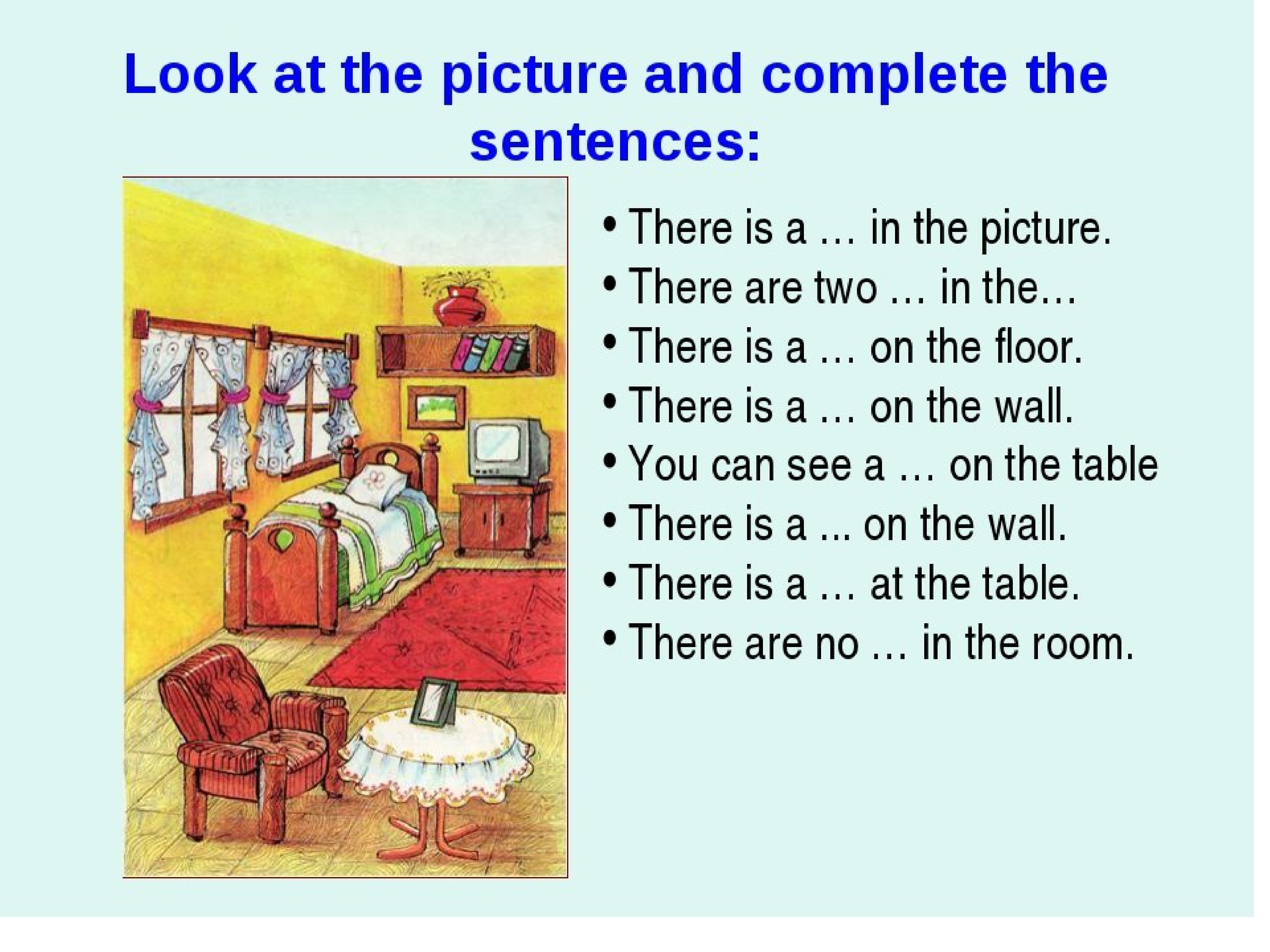 структура описания картинки на английском языке