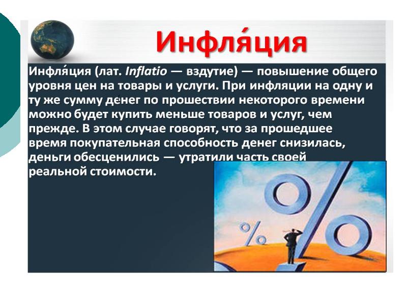 Инфляция обществознание 9 класс презентация