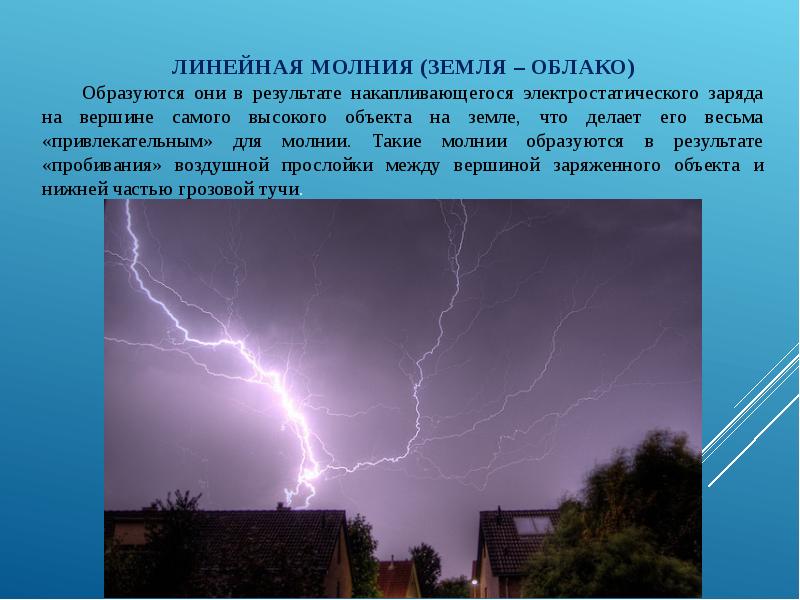 Молния газовый разряд в природных условиях проект по физике