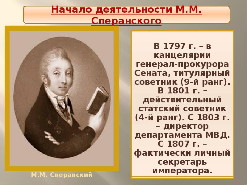 1803 Сперанский. Реформаторская деятельность Сперанского. Должности Сперанского. Сперанский звание.