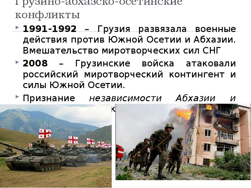 Грузино осетинский конфликт 2008 года презентация