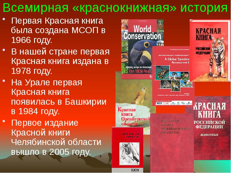 Проект 4 класс красная книга челябинской области