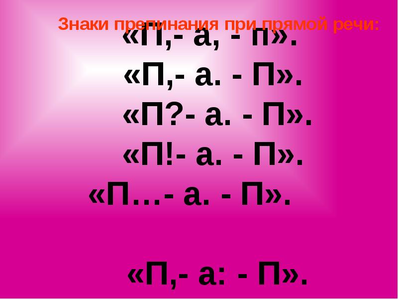 Прямая речь знаки препинания при прямой речи. Знаки препинания в прямой речи. Прямая речь. П П. Прямая речь а: