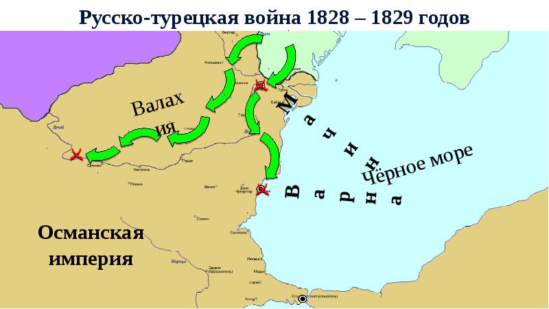 Русско турецкая война 1828 1829 карта егэ