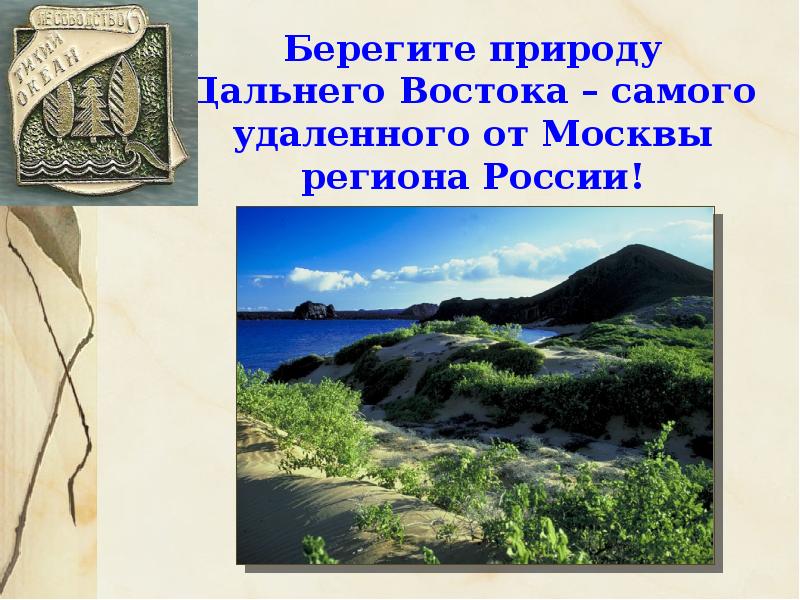 Презентация особенности природы дальнего востока 8 класс