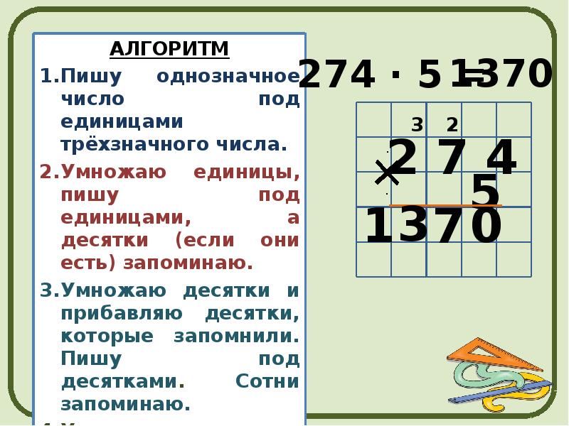 Письменное умножение 3 класс школа россии. Умножение многозначн чисел на однозначн. Алгоритм умножения многозначного числа на однозначное. Алгоритм письменного умножения. Алгоритм умножения трехзначного числа на однозначное.