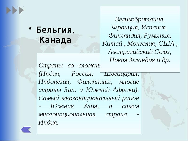 Языковая мозаика. Бельгия Канада.