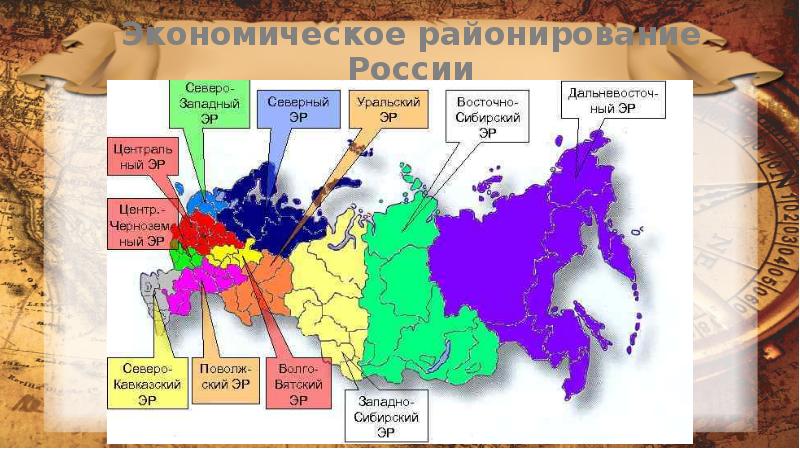 Экономическое районирование тест