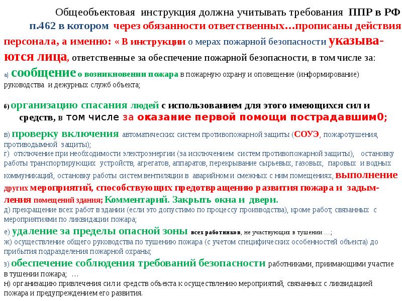 Постановление правила противопожарного режима