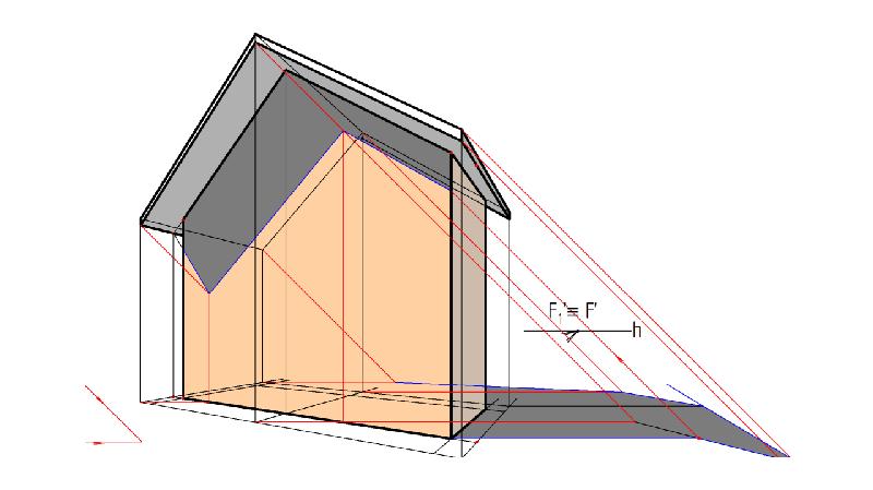 Как построить конверт теней от здания на плане